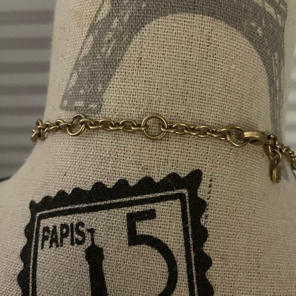 💙SALE💙J. Crew gold necklace with iridescent crystals - Picture 3 of 5